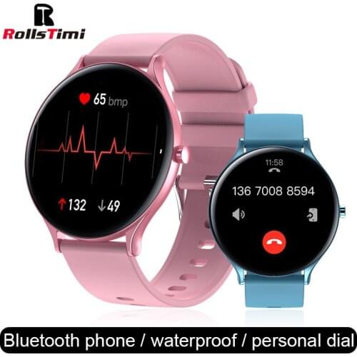 Rollstimi 2021 Smart Watch Sport Fitness Blood Pressure Heart Rate Monitor Wristband IP67 Waterproof smart watch For IOS Android