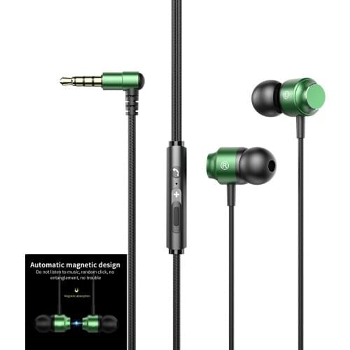 S10 Stereo Bass Earphone In-Ear 3.5MM Wired Earphones Metal HIFI Earpiece with MIC for Xiaomi Samsung Huawei Phones