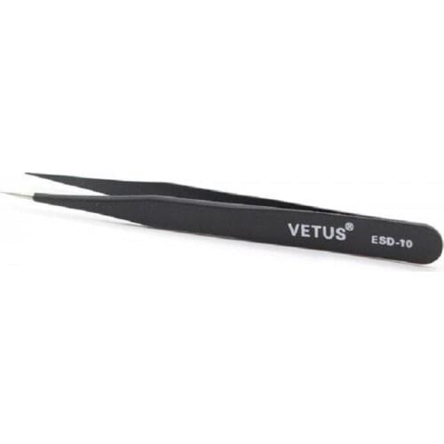 VETUS FINE POINT POINTED ANTISTATIC TWEEZERS ESD 10