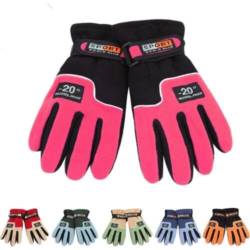 Thickened Outdoor Windbreak Warm Grasping Gloves Womens Winter Skiing motorcycle riding