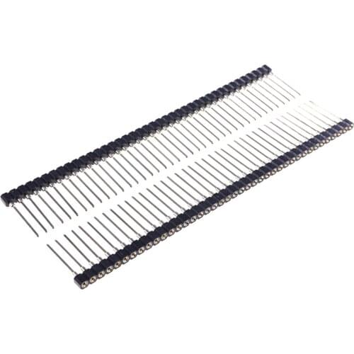 1 pc 1X40 PIN Single Row ROUND FEMALE PIN HEADER Receptacle 2.54 MM PITCH Strip Sleeve Socket 40p 17.8 mm Height Square Tail