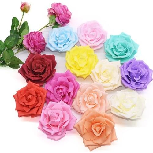 10/20pcs 10cm Large Foam Rose Artificial Rose Flowers Head DIY Wreaths Wedding Home Decorations Scrapbooking Crafts Fake Flowers