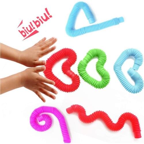 5 Pack Fine Motor Skills & Learning Unique Classroom Fidget for Kids Pop Tube Sensory Toys