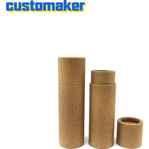50PCS eco friendly Environmental protection push type paper lip push up tube paper empty tube for lip balm cylinder spot