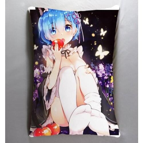 Anime Manga Re Zero Kara Hajimeru Isekai Seikatsu 40x60cm Silk Pillow Case Cover Seat Bedding Cushion Pillowcase