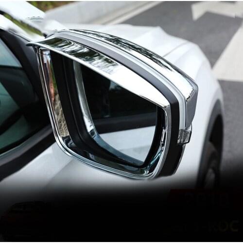Car Rearview Mirror Rain Shade Rainproof Blades Back Mirror Eyebrow Rain Cover For Volkswagen VW T-ROC T ROC 2017 2018 Accessory