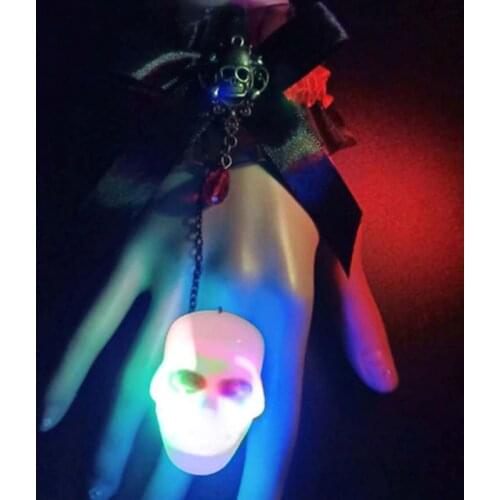 Flash Glowing Party Halloween Lace Womens Bracelet Night Glowing Jewelry Ring Party Accessories Party Supplies Glow In The Dark