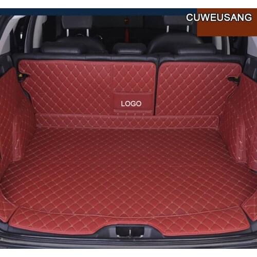 CUWEUSANG leather car trunk mats for Subaru XV 2012-2017 2019-2021 years cargo liner accessories interior boot