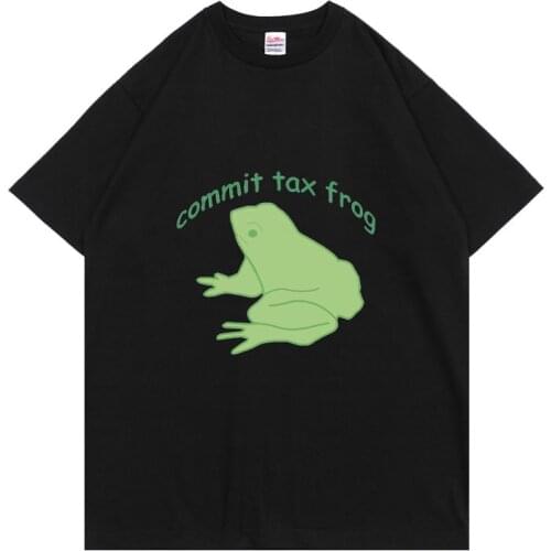New Creativity Clothes Commit Tdx Frog Tshirt Streetwear Tee Men Women Fashion Casual T-shirt Unisex Tops Mens Cotton T Shirt