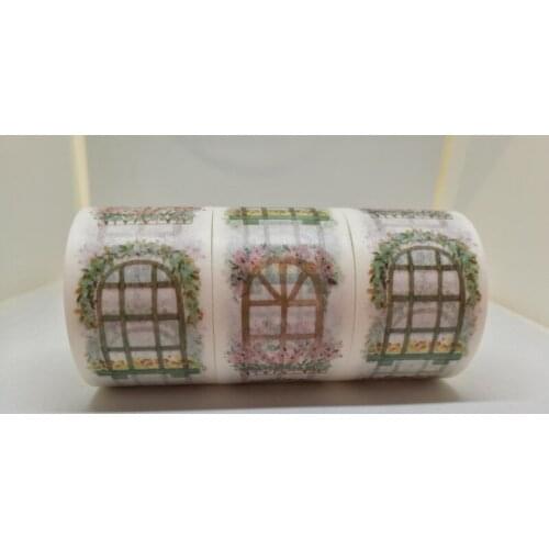 3cm*7m Cute window Washi Tape adhesive tape DIY decoration Scrapbooking Sticker Label Masking Tape School Office Supply