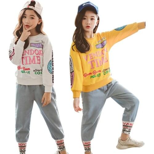 Girls Set 2019 Spring Autumn Childrens Clothing Sets Teenage Girls Long Sleeve Tracksuit Kids Clothes Sports Suit 6 8 10 12 Yrs