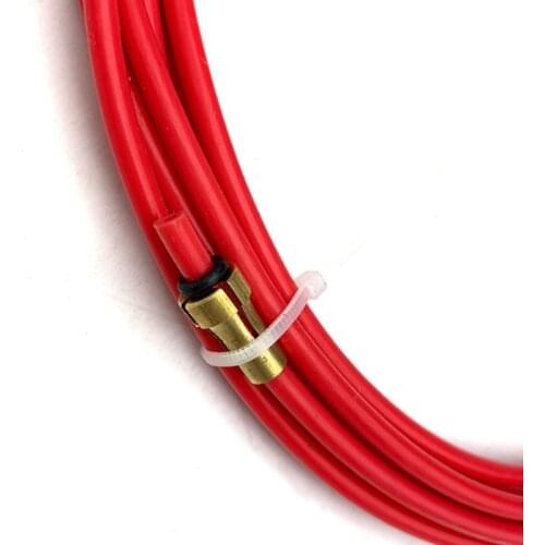 MIG MAG PTFE Core Liner 1.0-1.2mm Welding Wire Euro Connectors 4.4m Red Color