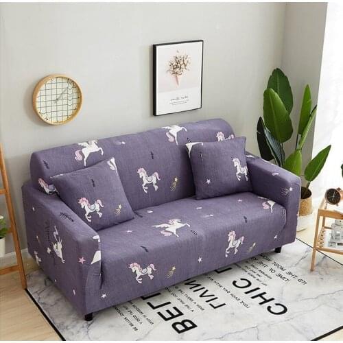 Cute Cartoon Anti-Slip Slipcover Elastic Sofa Cover Stretch Sofa Cushion Cover Couch Protector Furniture Cover (6 Style)