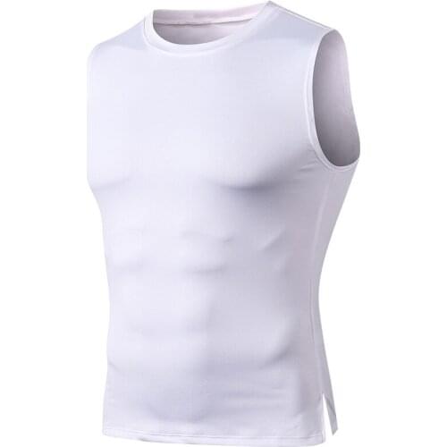 2021 Mens Running Tank Top Quick Dry Breathable Sleeveless Top Training Workout Vest Cycling Stretch Tight Vest