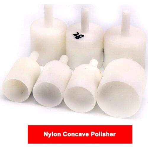 2PCS Nylon Concave Polisher Suction Eye Socket Bead Grinding Head For Amber Beeswax Turquoise Round Beads Polishing Tool