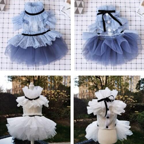 Dog Dress Small Dog Clothes Wedding Dresses Cat Puppy Costumes Pomeranian Yorkies Shih Tzu maltese Tutu Bichon Poodle Clothing S