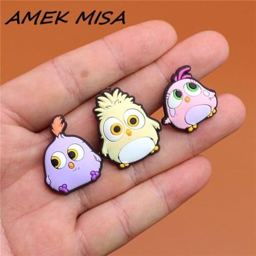 Single Sale 1pcs Original Shoe Charms Cartoon Cute Chick Garden Shoe Accessories Buckle Decorations Fit for Croc JIBZ Kids Gift