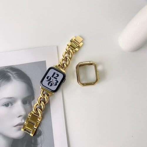 Hot-Sale Stailness Steel Band for Apple Watch Strap 38mm/42mm Single Row Wrist for iWatch Replacement 40mm/44mm SE6 5 4 3 2 1