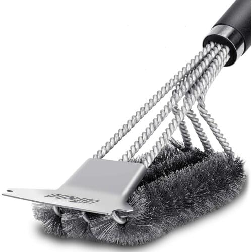 Grill Brush and Scraper - Extra Strong BBQ Cleaner Accessories Stainless steel Grill Grilling Net Cleaning Brush BBQ Grill Tool
