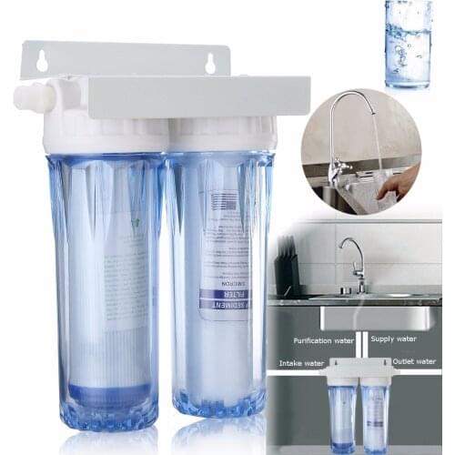 10" Dual Reverse Osmosis Faucet Tap Water Filter Health Thickened Two-stage Water Purifier Cartridge Home Kitchen