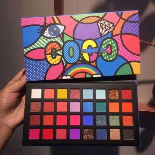 Long Lasting Brighten Color Eyeshadow Makeup 32 Colors Matte & Shimmer Pressed Powder Palette Cosmetics For Eyes 6Pcs/Lot DHL