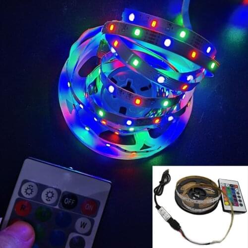 LED Strip Light USB 2835SMD DC5V Flexible LED Lamp Tape Ribbon RGB 0.5M 1M 2M 3M 4M 5M TV Desktop Screen BackLight Diode Tape