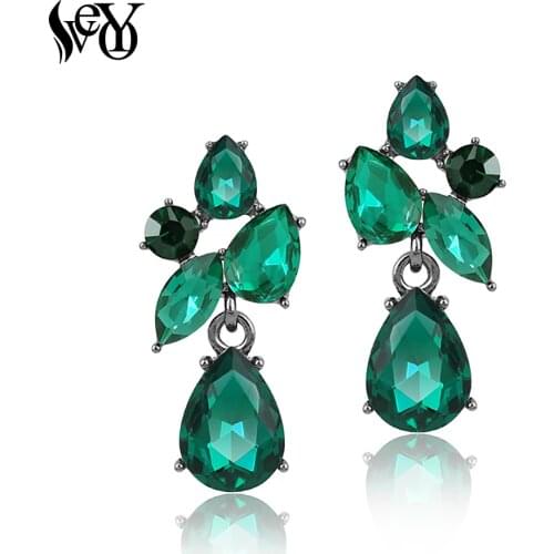 VEYO Vintage Drop Earrings Fashion Jewelry Crystal Earrings for Women Valentines day Gift Brinco