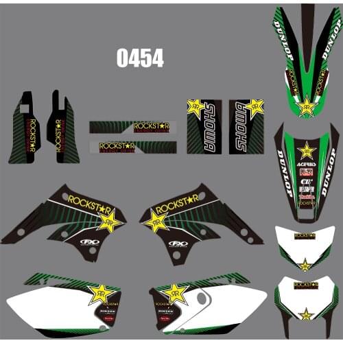 0454 Motorcycle Team Graphic & Backgrounds Decal Stiker Kits for Kawasaki KLX450 2008-2012 dirt bike sticker for Kawasaki KLX450