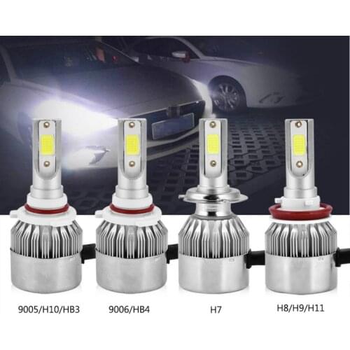 1 Pair 9005/H10/HB3 9006/HB4 H7 H8/H9/H11 Car LED Headlight 36W 6000LM LED Head Lamp Bulbs Kit White 6000K 9-36V