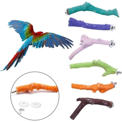 1pcs Rack Cage Perch Platform Holder Bites Toy Party Game Play Tool Hot Fashion Pet Bird Hanging Parrot Wooden Stand Station