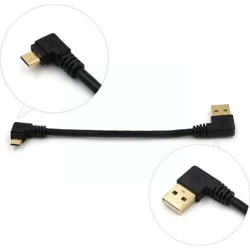 1Pc Double Elbow Data Line 15CM Gold Plated USB 2.0 Supplies Data Angle Male Cable Cable Corner Card Right Charger Charging R0N7