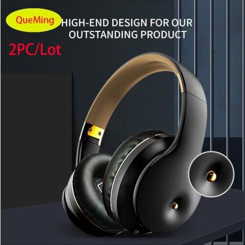2PC/Lot B5 Headphones Wireless Bluetooth Folding Portable Stereo Music Headsets PS4 Gaming Earphone With Mic For Phone Laptop TV