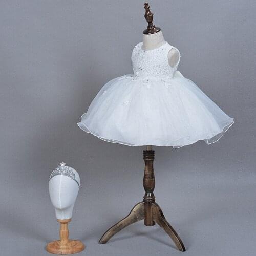 2016 Hot selling baby girl Dress summer style vestidos Girls Wedding Party Dresses for newborn Toddler Baby Clothing