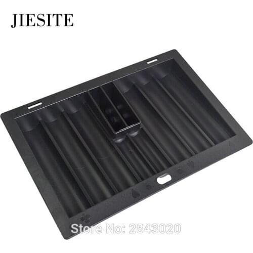 350pcs Poker Chip Tray Black Jack Plastic Tray Gambling Casino Texas Hold'em Poker Club Board Game Accessory