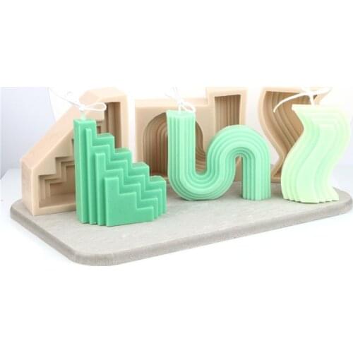 3D Geometric Shape Candle Silicone Mold Art Handmade Aroma Candle Making Tool Creative Soap Mold Party Atmosphere Tool