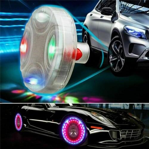 Auto Solar Wheel Lights Decorative LED Tire Lights Colorful Valve Lights Modified Hot Wheels Lights Motorcycle Car Accessories