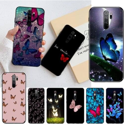 Be Smile Butterfly Art Phone Case for Redmi 9A 8A 7 6 6A Note 9 8 8T Pro Max Redmi 9 K20 K30 Pro