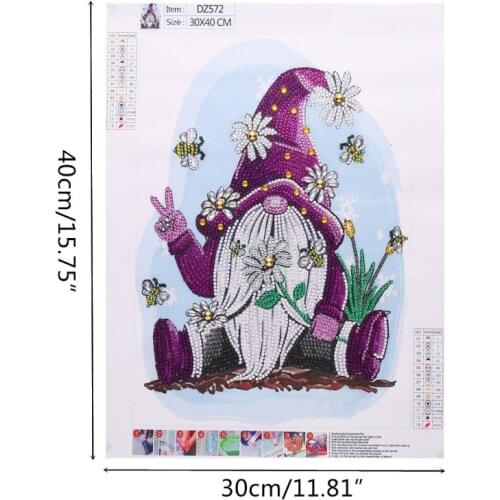 Bee Gnome 5D Special Diamond Painting Embroidery Cross Stitch Rhinestones DIY Needlework Crafts Kit H55A