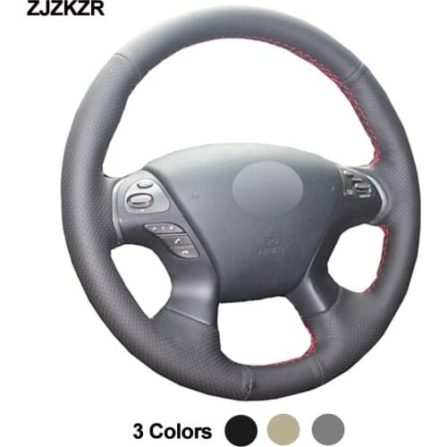 Car Auto Steering-Wheel Cover For Infiniti JX35 M M25 M35 M37 M56 2011- 2013 Q70 QX60 2014-2019 Nissan Murano Pathfinder 2018