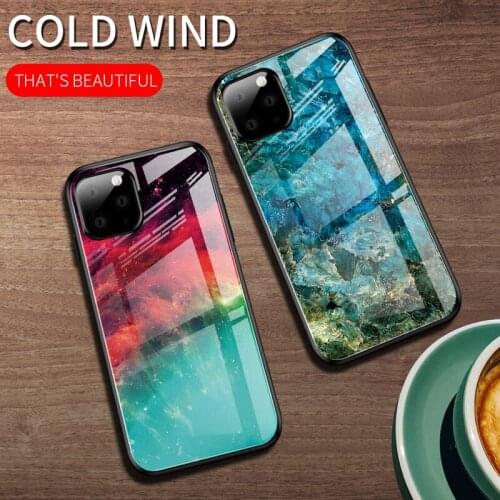 Colorful glass tempered case for iphone11 Scratch resistant gradient glass back cover for iphonex xs xr new case for iphone11pro