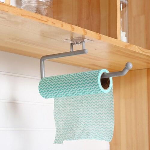 Kitchen Paper Roll Holder Toilet Paper Holders Towel Hanger Rack Bar Cabinet Rag Hanging Holder Organizer Shelf For Bathroom