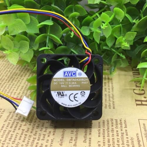 For AVC 4020 4CM 12V 0.38A PWM Speed Control Max Airflow Rate Cooling Fan DBTA0420B2H