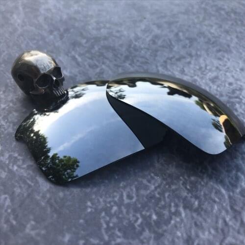 Firtox True Polarized Enhanced Replacement Lenses for-Oakley Bottle Rocket OO9164 Sunglass (Lens Only)-Silver Mirror