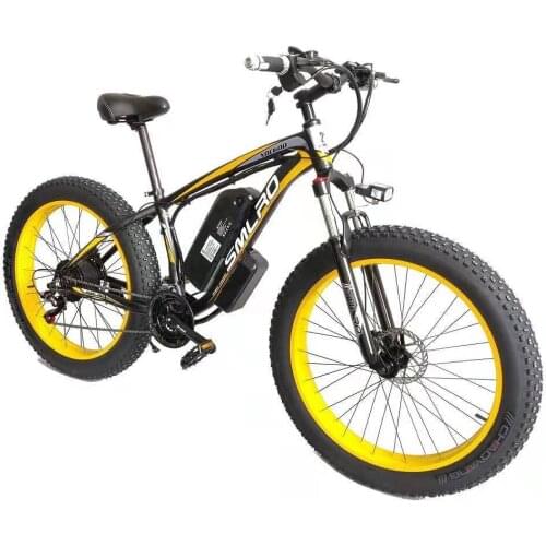 26 Inch Aluminum Alloy Mountain Electric Bicycle Lithium Snow Beach Electric 4.0 Fat Tyre Electric Mountain Bicycle