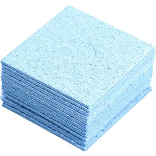 50Pcs 6X6cm Thickened Soldering Iron Tip Cleaning Sponge, Thick High Temperature Resistant Tin Removal Sponge