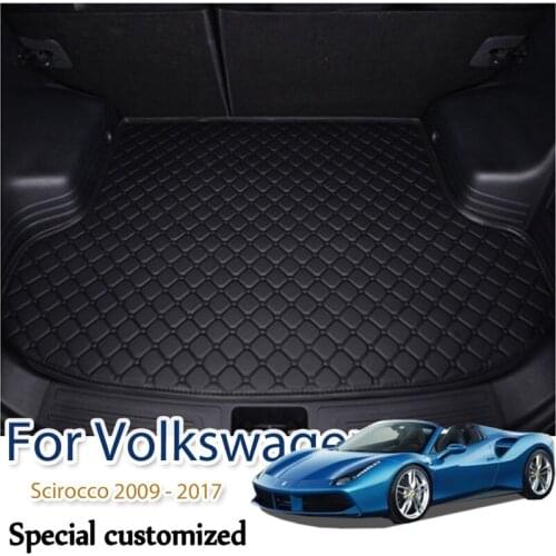 Custom Car trunk mat for Volkswagen Scirocco 2009 2010 2011 2012 2013 2014- 2017 cargo liner carpet interior accessories cover