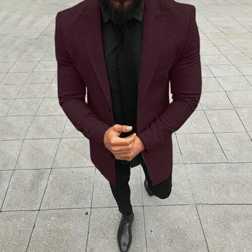 Fashion Men Winter Warm Overcoat Autumn Casual Cool Coat Men Trench