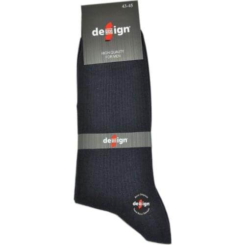 Mens Smoked Plain Combed Cotton Socks (6 Pairs) 100% Cotton Yarn Resistant to Abrasion Sweat Absorbent Non-Squeezing Rubber Sea