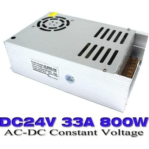 New Model variable dc power supply 24v 33a 800W psu Transformer 220v 110V AC-DC LED Driver DC24V Switching power supply 10pcs