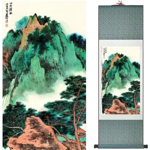 Landscape painting Home Office Decoration Chinese scroll painting Mountains and river painting 20190812024